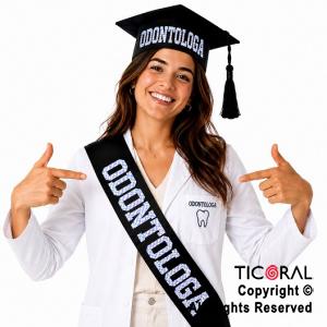 KIT ME RECIBI ODONTOLOGA METALIZADO CON PLATA TORNASOL